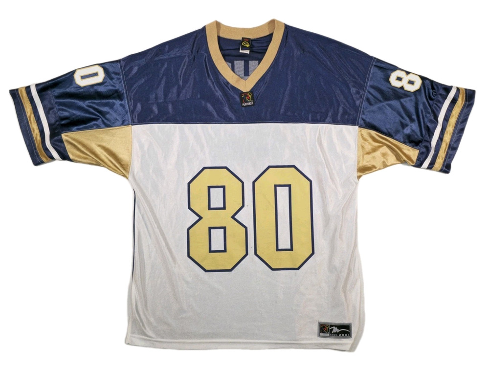 VTG 2001 Players Inc ISSAC BRUCE #80 St. Louis Rams Jersey Size XXXL White Blue